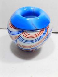 VZ5---MURANO ÇOK RENKLİ CAM VAZO