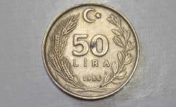 TÜRKİYE CUMHURİYETİ 50 LİRA 1986  (ÇÇT)