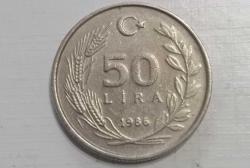 TÜRKİYE CUMHURİYETİ 50 LİRA 1986 ( GÖZ YAŞI ERÖRÜ MEVCUTTUR)