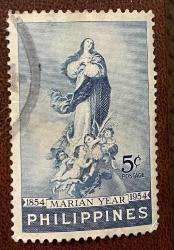 1954.MARION GÜNÜ..FİLİPİNLER. TEK PUL.DAMGALI