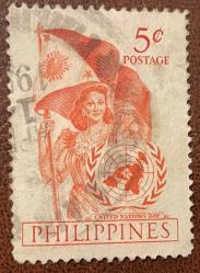 1951.BM GÜNÜ.FİLİPİNLER. TEK PUL.DAMGALI