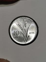 1975 Yılı Saban Kılıçtan Üstündür 10 Kuruş Çil