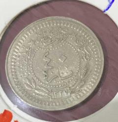 V. Mehmed Reşad nikel 40 para hicri 1327 6.15 gr