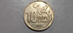TÜRKİYE CUMHURİYETİ 10 BİN LİRA 1996( 10 RAKAMI BÜYÜK BASILMIŞTIR)