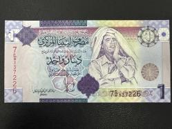 Libya 1 Dinar 2009. Çil. Muammer Kaddafi Portreli