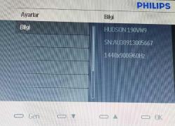 Philips 190VW9 19” LCD WS VGA Monitör (Sorunsuz , İkinci El)