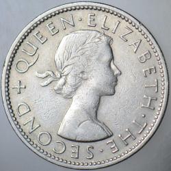 YENİ ZELANDA 1 FLORİN 1965 KRALİÇE II. ELİZABETH-KİWİ 28,58 mm.