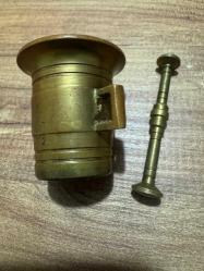 Antika Mini Pirinç Havan ve Tokmak Seti  Boy 5 cm Ağız çapı 5 cm