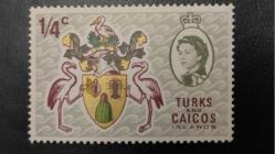 LOT.15 » 1969 YILI TURKS AND CAİCOS ADALARI YEREL MOTİFLER VE KRALİÇE II.ELİZABETH  DAMGASIZ  ŞARNİYERSİZ