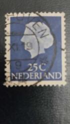 LOT.8 » 1953 YILI HOLLANDA KRALİÇE JULIANA DAMGALI  ŞARNİYERSİZ