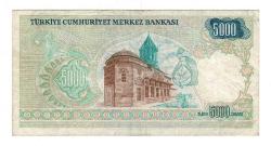 7.Emisyon 1.Tertip 5000 Türk Lirası Seri A29 - Temiz TCK10135