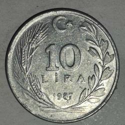 TÜRKİYE   1987   10   LİRA