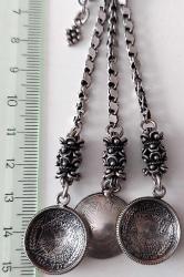 OSMANLI DÖNEMİ ANTİK MUHTEŞEM GÜMÜŞ MÜTHİŞ KAKMA İŞLEMELİ SARAYSAL TESPİH PÜSKÜLÜ 2EE1UU1 PEK ÇIKMAZ