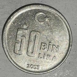 TÜRKİYE    2003    50 BİN LİRA