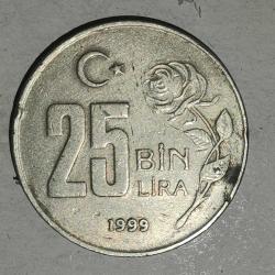 TÜRKİYE  1999    25 BİN LİRA