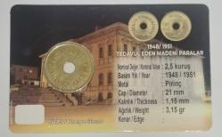TÜRKİYE  1950  2,5  KURUŞ  ÖZEL KAPAMASINDA