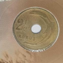 TÜRKİYE  1950   2,5   KURUŞ     ÖZEL KAPAMASINDA