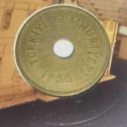 TÜRKİYE  1950   2,5   KURUŞ     ÖZEL KAPAMASINDA
