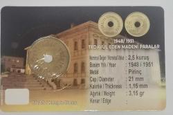 TÜRKİYE  1950   2,5   KURUŞ     ÖZEL KAPAMASINDA