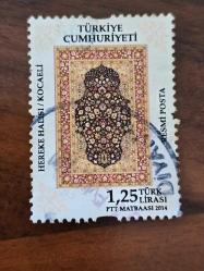 2014 Türk Halı ve Kilim Motileri Konulu- Resmi Posta Pulu (İsfila R331)