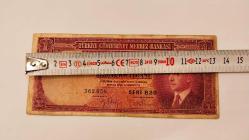2.EMİSYON 1.TERTİP İNÖNÜ 1 BİR TÜRK LİRASI SERİ NO  B20 362056 TEMİZ MERTEBESİNDE 350