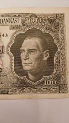 5.EMİSYON 5.TERTİP 100 TÜRK LİRASI SERİ NO C62 047643 TEMİZ MERTEBESİNDE 334