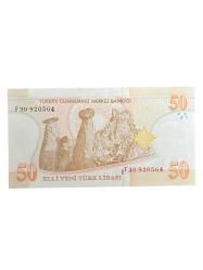 8.Emisyon 50 Yeni Türk Lirası F30 920564 ÇİL -