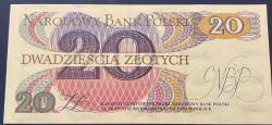 POLONYA 20 ZLOTI 1982  ÇİL KAĞIT  PARA