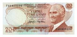 6.Emisyon 3.Tertip 20 Türk Lirası Seri F10 - ÇİL TCK10185