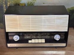 antika philips lambalı radyo - fm bandı yoktur istasyonları çekmez - çalışır durumda - 36 cm 22 cm 19 cm