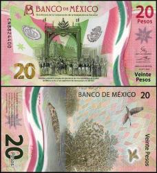 Meksika 2022 Yılı 20 Pesos Polimer Kağıt Para Çil ( UNC ) Koleksiyon Para