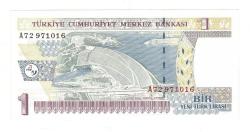 8.Emisyon 1.Tertip 1 Yeni Türk Lirası (1 YTL) Seri A72 - ÇİL TCK10204
