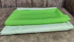 LOT.20 » Desenli Ve Düz Yeşil Kumaş Seti