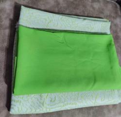 Desenli Ve Düz Yeşil Kumaş Seti