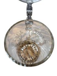 Antika Zin Kapaklı Cam Alman Tankart Bira Bardağı