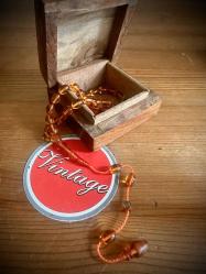 Mehmet Kar usta logolu kehribar tespih,Vintage Kutu Hediyeli