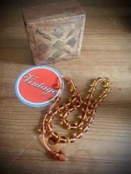 Mehmet Kar usta logolu kehribar tespih,Vintage Kutu Hediyeli