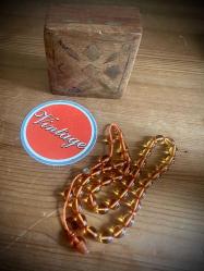 Mehmet Kar usta logolu kehribar tespih,Vintage Kutu Hediyeli