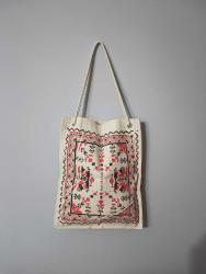 Nevşehir Ürgüp Kapadokya Hatırası Vintage Çift Taraflı Kumaş Çanta