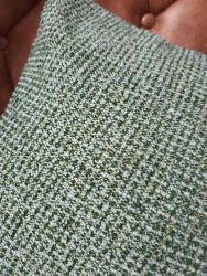 El Yapımı - Handmade 2'li Mavi ve Yeşil Kırçıllı Kırlent Kılıfı - (Yastık Görsel Amaçlıdır)