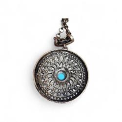 Firuze Taşlı Bohem Kolye