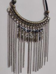 Etnik Tasarımlı Zincir Detaylı Kolye