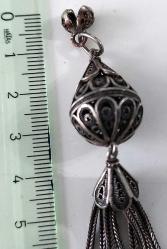 OSMANLI DÖNEMİ ANTİK MUHTEŞEM GÜMÜŞ MÜTHİŞ MOTİF İŞLEMELİ SARAYSAL TESPİH PÜSKÜLÜ RRRR1AA1 PEK ÇIKMAZ