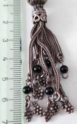 OSMANLI DÖNEMİ ANTİK MUHTEŞEM GÜMÜŞ MÜTHİŞ MOTİF İŞLEMELİ SARAYSAL TESPİH PÜSKÜLÜ VVV1W2 PEK ÇIKMAZ