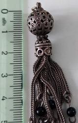 OSMANLI DÖNEMİ ANTİK MUHTEŞEM GÜMÜŞ MÜTHİŞ MOTİF İŞLEMELİ SARAYSAL TESPİH PÜSKÜLÜ VVV1W2 PEK ÇIKMAZ