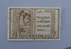 Avustralya 1961_ damgalı pul