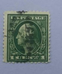 ABD 1922 Washington _ damgalı pul