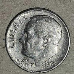 AMERİKA   1965    1  DİME   10 CENT