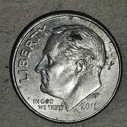 AMERİKA   2011 p   1  DİME   10 CENT