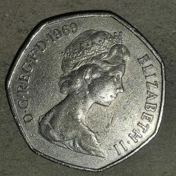 İNGİLTERE 1969     50  PENCE